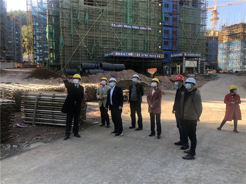 縣領導到文秀湖畔商住小區項目進行調研